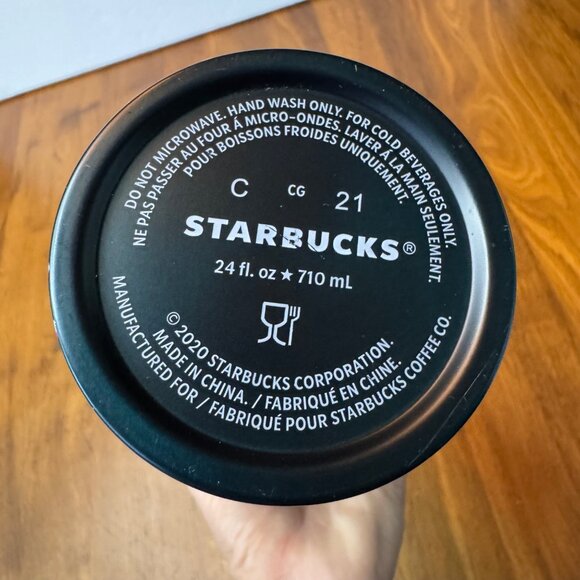 STARBUCKS 2020 Holiday Steel Tumbler 24 Oz Confetti Dots Green Limited Edition - Picture 6 of 6